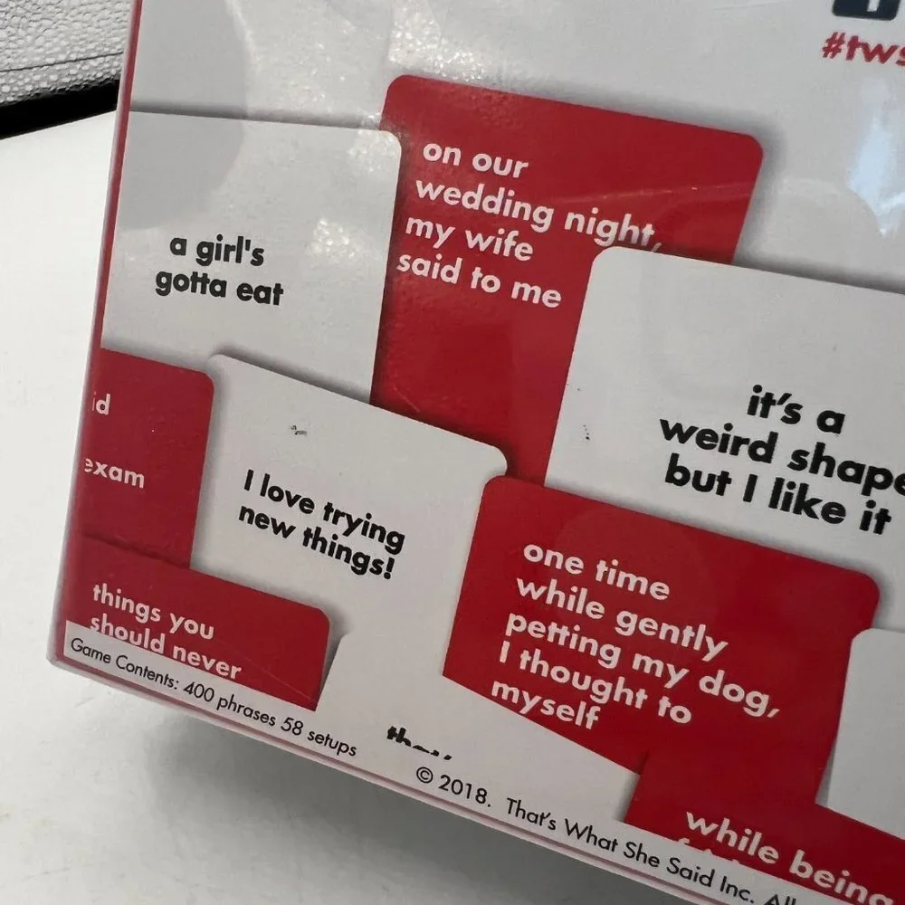 That's What She Said Game - The hilariously twisted party game adults only.
